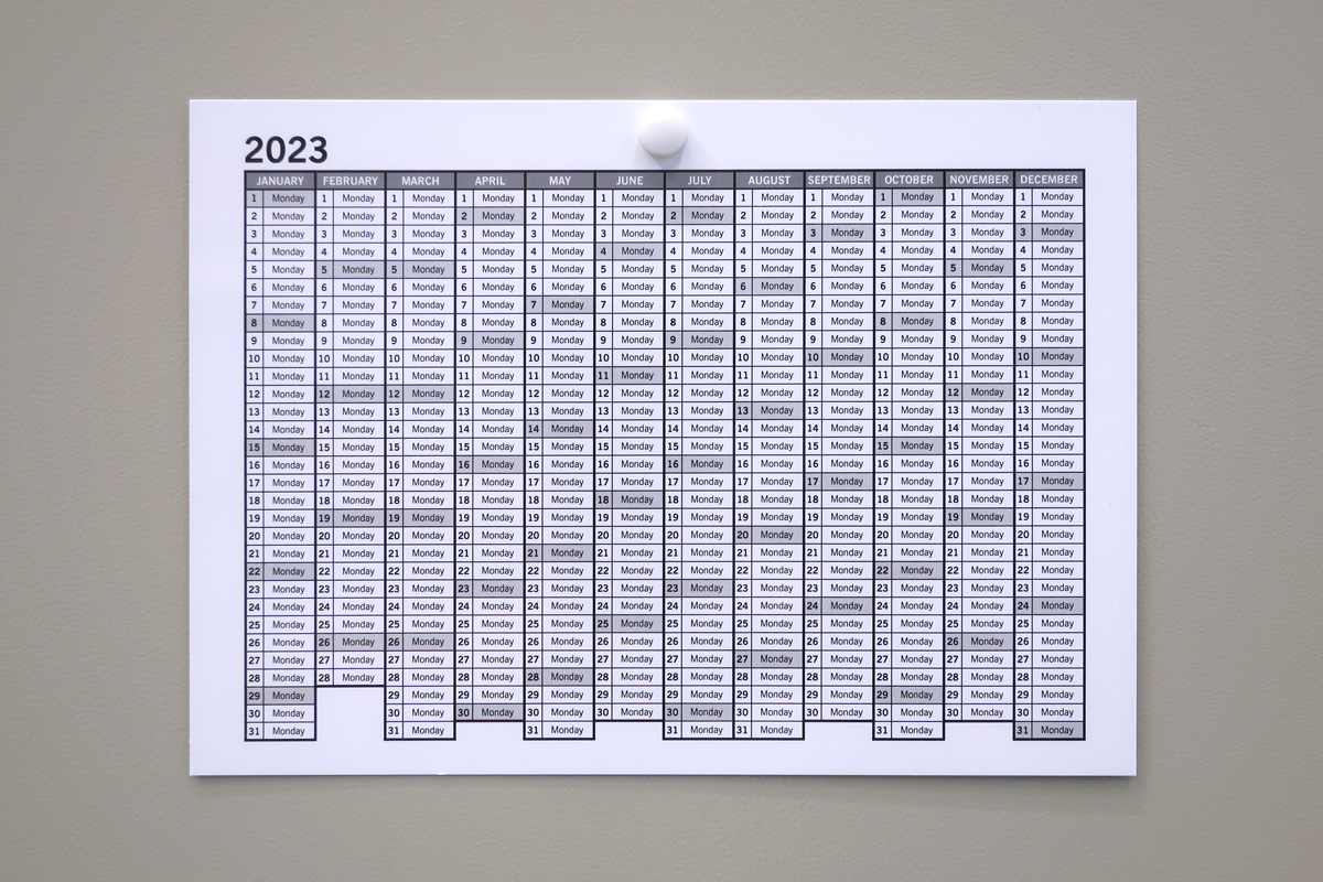 Elsa Werth, Calendrier 2023 recto